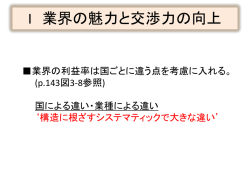 I 業界の魅力と交渉力の向上