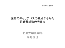 医師の年齢別勤務場所 （平成20年医師・歯科医師・薬剤師調査による）
