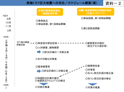 南海トラフ巨大地震への対応／スケジュール概要（案）
