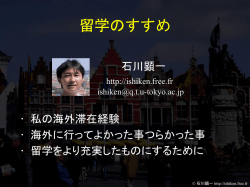 講演資料(PPT715KB) - 石川顕一