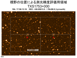 視野の位置による測光精度評価用領域 TXS1753+000