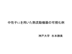 中性子I.I.を用いた熱流動機器の可視化例