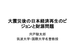 資料：大震災後の日本経済再生のビジョンと財源問題