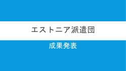 エストニア派遣団 - 日本青年国際交流機構