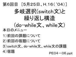 プログラミング演習2004