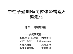 中性子過剰Na同位体の構造と殻進化