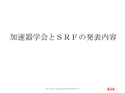 加速器学会とSRFの発表内容