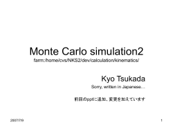 Monte Carlo simulation farm:/home/cvs/NKS2/dev/calculation