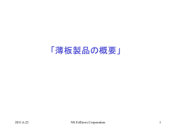 薄板製品の概要