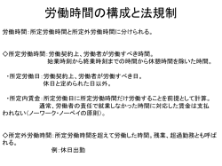 労働時間の構成と法規制