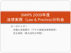 2009年度活動報告 法律実務(LAP)