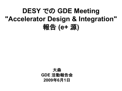 DESY での GDE Meeting
