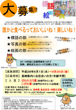 募集の概要（広報用チラシ）