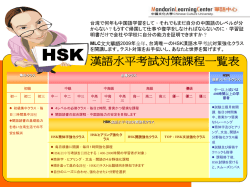 HSK直前ラストスパートクラス