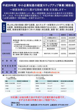 中小企業知恵の経営ステップアップ事業チラシ