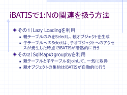 iBATISで1:Nの関連を扱う方法