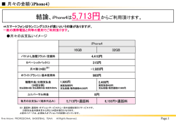 月額負担に関する資料
