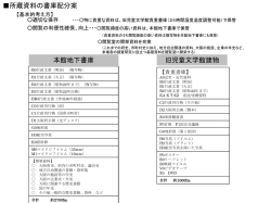 所蔵資料の書庫分配案 [PowerPointファイル／70KB]