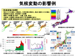 地球温暖化の影響