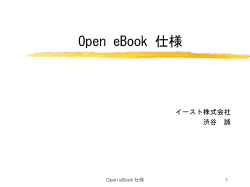 Open eBook initiative の活動状況