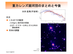 重力レンズ銀河団のまとめと観測提案