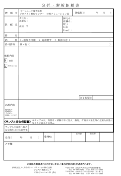 分析・解析依頼書 （PPT：212KB）
