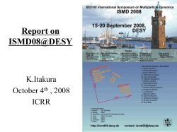 Report on ISMD08@DESY