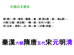 王朝名 文明のモデル
