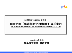 別冊企画「年末年始TV番組表」