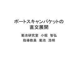 不正ポートスキャンの直交展開