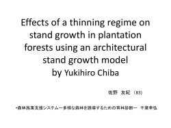 Effects of a thinning regime on stand growth in plantation forests