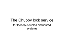 The Chubby lock service