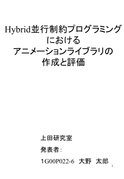 Hybrid並行制約プログラミング における アニメーションライブラリの 作成