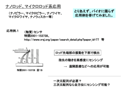 マイクロロッド、ナノロッド応用
