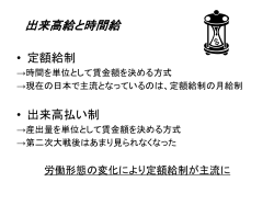 出来高給と時間給