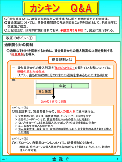貸金業者からの借入残高が年収の3分の1