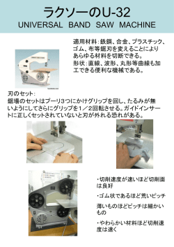 ラクソーのU-32 UNIVERSAL BAND SAW MACHINE