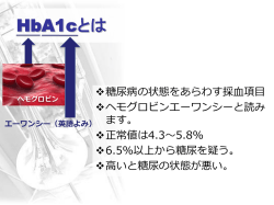 血糖値じゃいけないの？