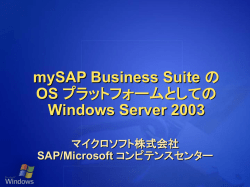 mySAP Business Suite の OS プラットフォームとしての Windows