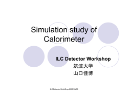 Simulation study of Calorimeter - JLC