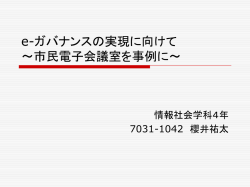 e-ガバナンスにおける匿名性について