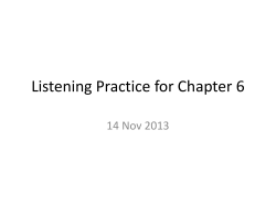 Listening Practice for Chapter 8