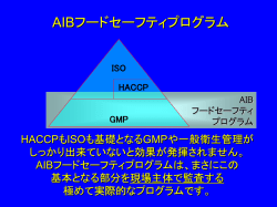 PowerPoint プレゼンテーション - AIBフードセーフティーシステムの本質