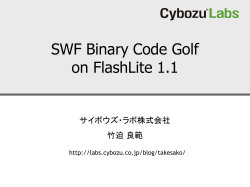 SWF Binary Golf on FlashLite1.1