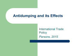 Antidumping and its Effects