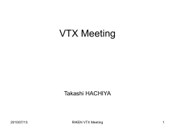VTX Meeting