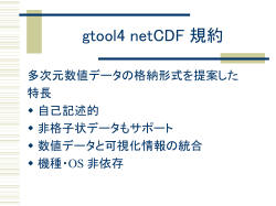 gtool4 netCDF 規約