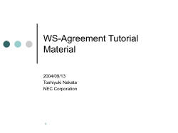 WS-Agreement Tutorial