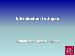 Powerpoint Presentation by IJS - Institute for Japanese Studies