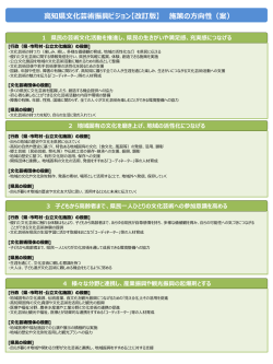 資料 高知県文化芸術振興ビジョン改定版 施策の方向性（案）[PPTX：41KB]